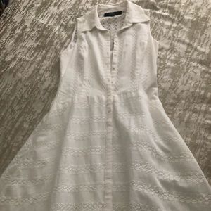 Casual crochet White Sleeveless Dress by Nine West